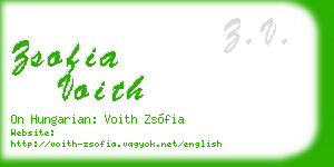 zsofia voith business card